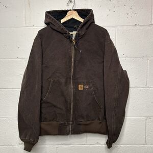 Vintage Carhartt Thermal Hooded Jacket “Dark Brown” J25 DKB